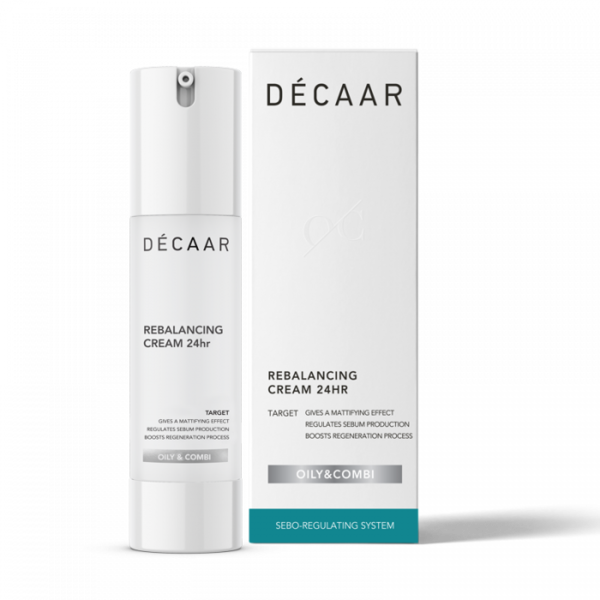 Decaar  rebalancing cream 24H  50ml - dag en nachtcreme voor vette en onzuivere huid