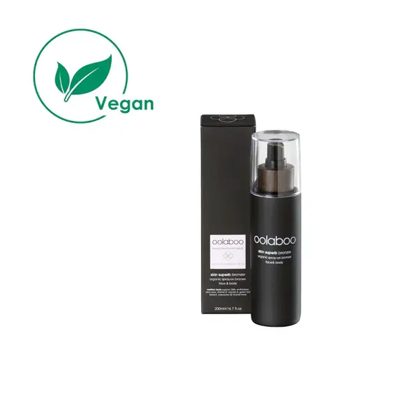 Oolaboo Skin Suberb – leicht aufzutragender, strahlender Bio-Spray-Bronzer zum Selbstbräunen, 200 ml