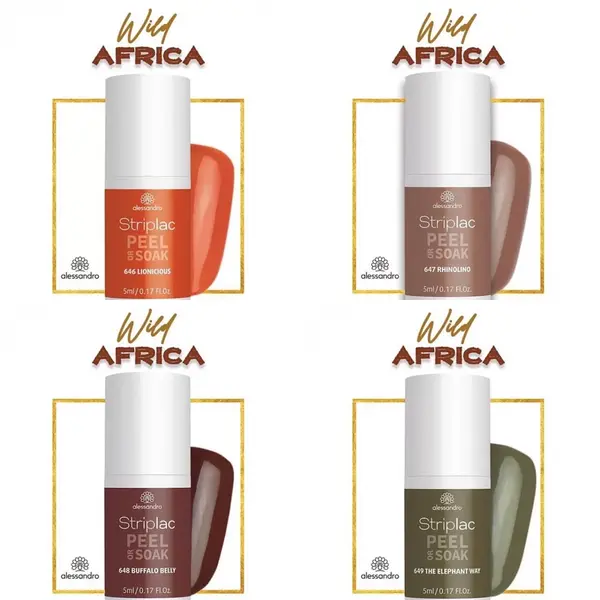 Alessandro Striplac Soak-Off- oder Peel-Off-Nagellack „Wild Africa Rhinolino“ 647, 5 ml
