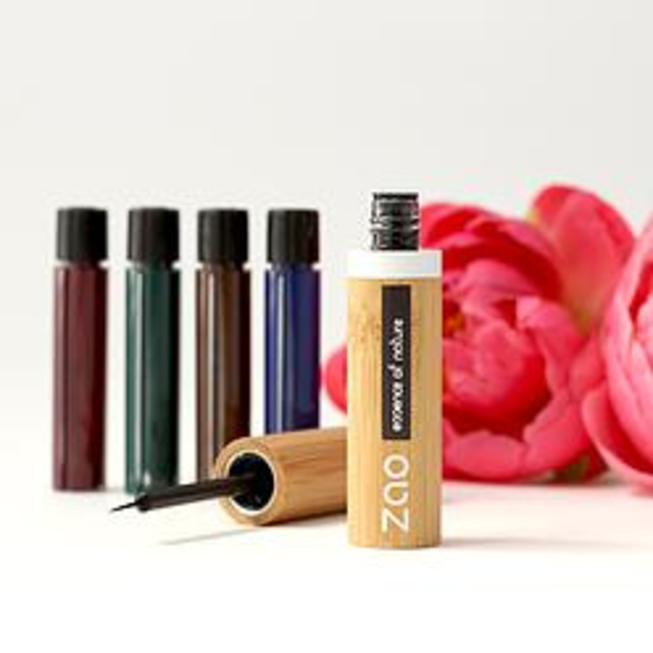 ZAO Skincare & Make-up  Nachfüll-Eyeliner mit Filzspitze 066 (Black Intense) – 4,5 g