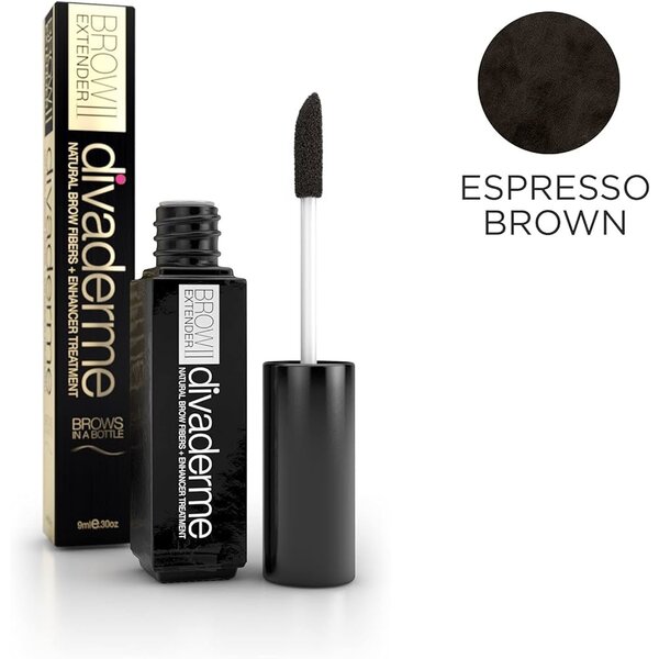 Divaderme  Brow extender espresso brown wenkbrauwpoeder met vezels 9ml