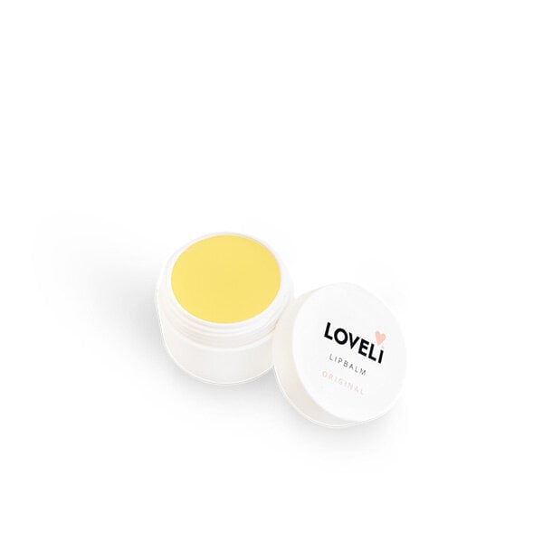 Loveli Lippenbalsam Original im Tiegel mit natürlichen Inhaltsstoffen, für trockene Lippen