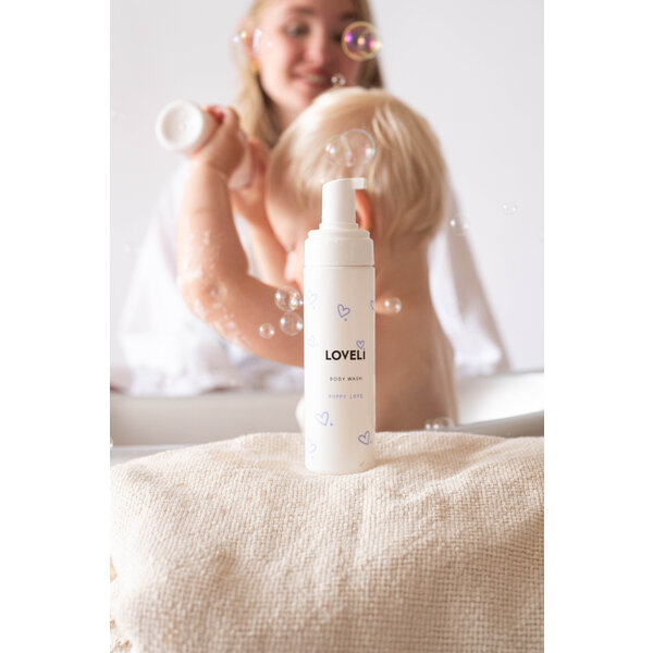 Loveli Duschgel Poppy Love – mildes Duschgel für Babys und Schwangere, 200 ml
