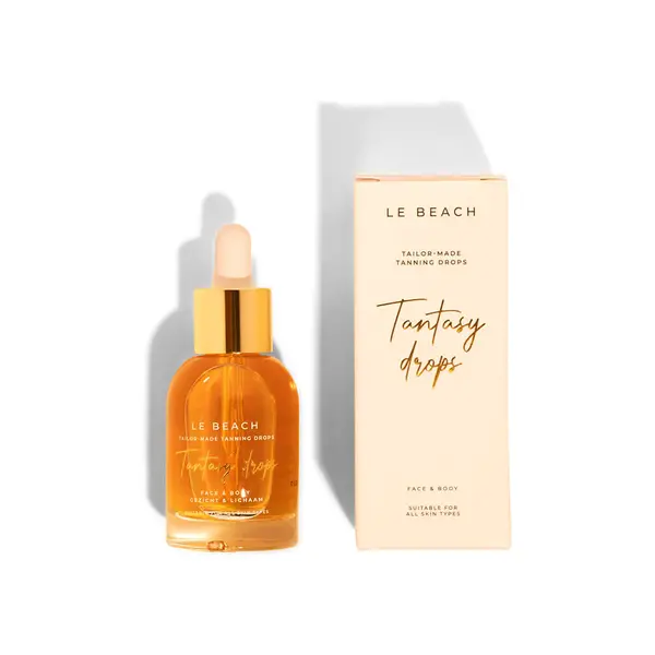 Le Beach Tantasy Selbstbräunungs-Tropfen – Natürliche Selbstbräunungs-Tropfen, die keine orangefarbene Haut verursachen, 50 ml