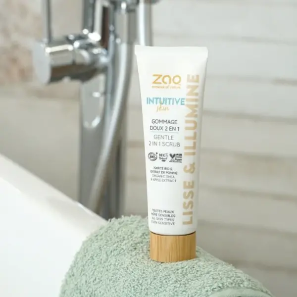 ZAO Skincare & Make-up  intuitive Gentle  2 in 1 Scrub  - milde gezichtsscrub en gezichtsmasker in een 50ml