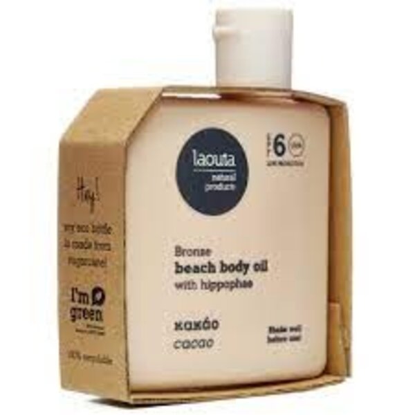 LAOUTA NATURAL  PRODUCTS Bronze Beach Body Oil Cacao SPF6 - 100ml