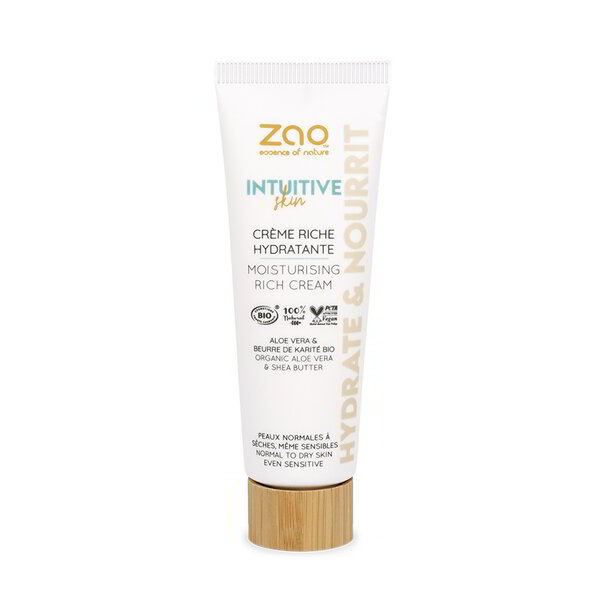 ZAO Skincare & Make-up  intuitive  Moisturizing Rich Creme – feuchtigkeitsspendende Tages- und Nachtcreme für trockene Haut 50 ml