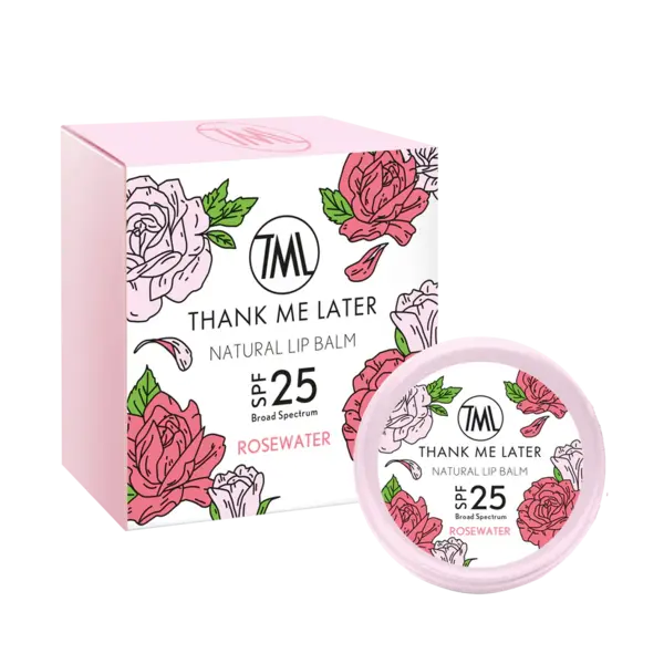 Thank Me Later Lippenbalsam mit Rosenwasser LSF 25