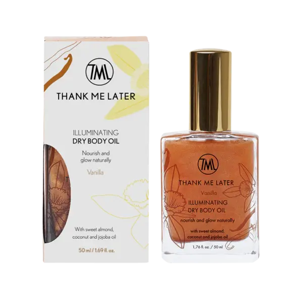 Thank Me Later Shimmering Body oil - mooie getinte glinsterende huidolie voor de droge huid - droge olie 50ml