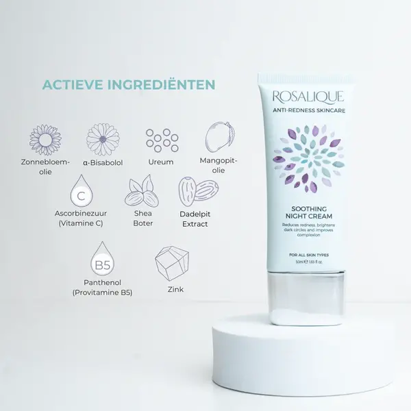 Rosalique Rosalique Soothing Night Cream - nachtcreme voor de meest gevoelige huid met courerose en rosacea