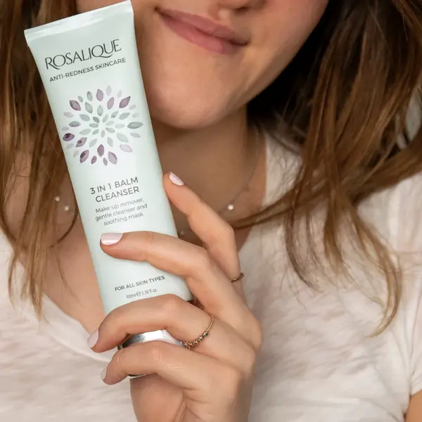 Rosalique Rosalique 3-in-1-Balsam-Reiniger – Gesichtsreiniger für besonders empfindliche Haut mit Couperose und Rosazea
