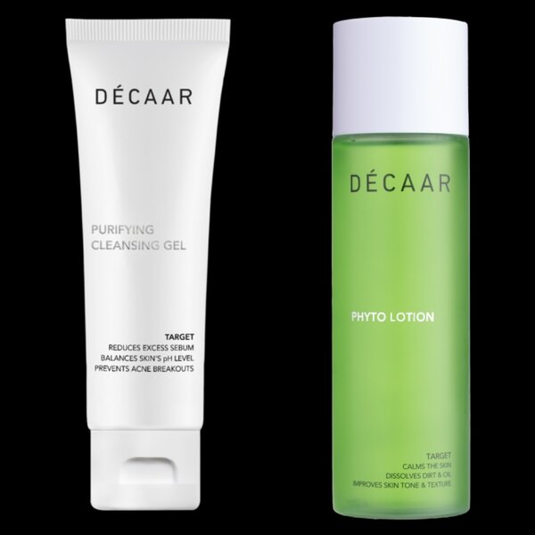 Decaar  Cleansing gel & Phyto lotion voordeel set voor de vette en onzuivere huid 2x150ml