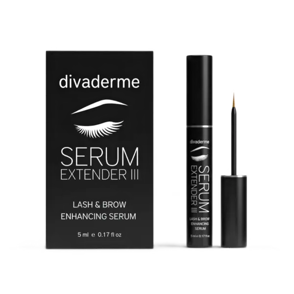 Divaderme Lash & Brow serum extender III met peptide 5ml - serum voor wimpers en wenkbrauwen