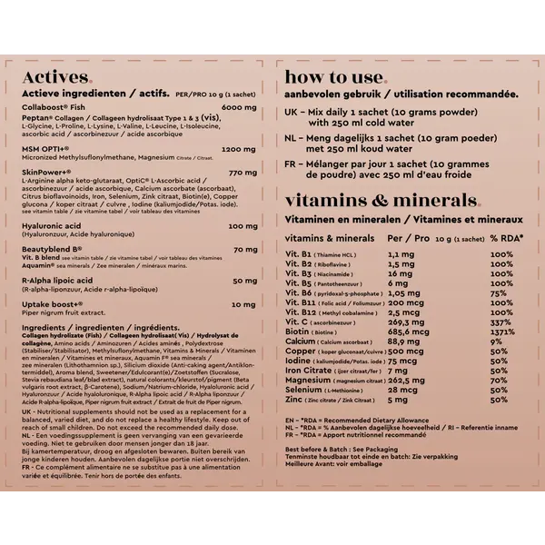 Eclat.  Marine Collagen Booster tropical - voordeelset collageen supplement  90 st.