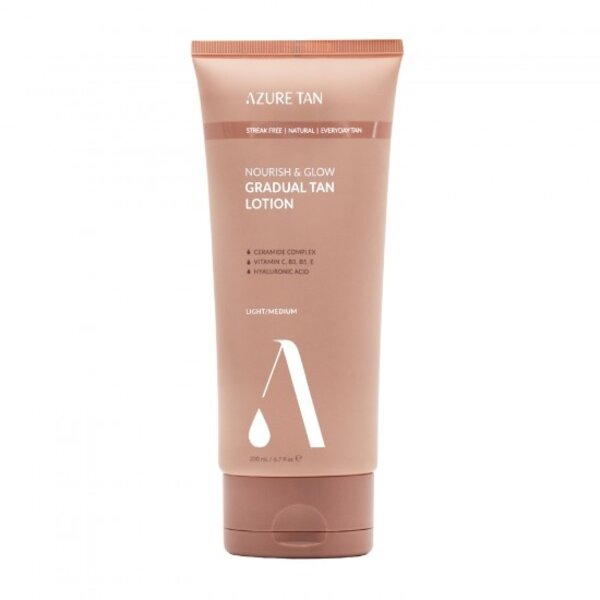 Azure Tan Selftanning Nourishing & Glow Gradual Tan Lotion Light / Medium 200ml