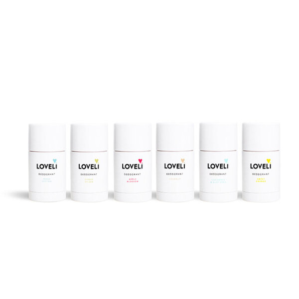 Loveli Deodorant bundel met 6 verschillende geuren 6x 30ml