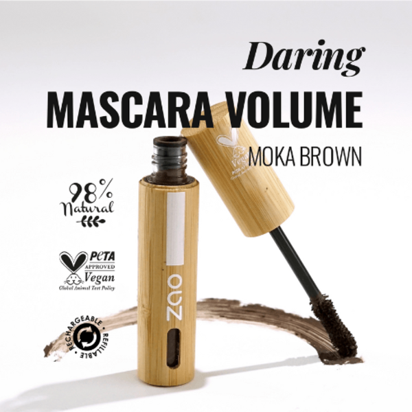 ZAO Skincare & Make-up  Daring Volume Mascara Bruin 241 - met 100% natuurlijke ingredienten - voor volle wimpers