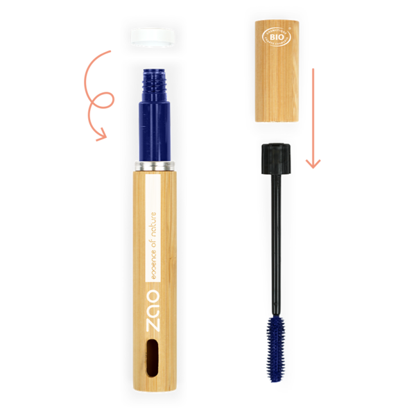 ZAO Skincare & Make-up  Daring Volume Mascara Refill Blue 242 – Nachfüllpackung – blaue Mascara – mit natürlichen Inhaltsstoffen – volle Wimpern