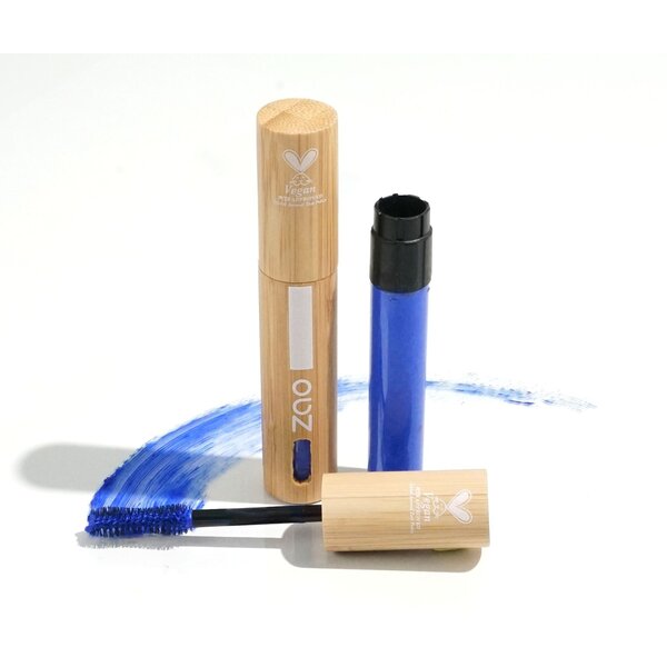 ZAO Skincare & Make-up  Daring Volume Mascara + navulling Blue 242 - blauwe mascara met natuurlijke ingredienten