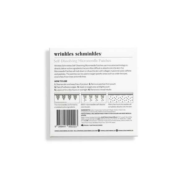 Wrinkle Schminkles Self Disolving Microneeldle patches 8 stuks