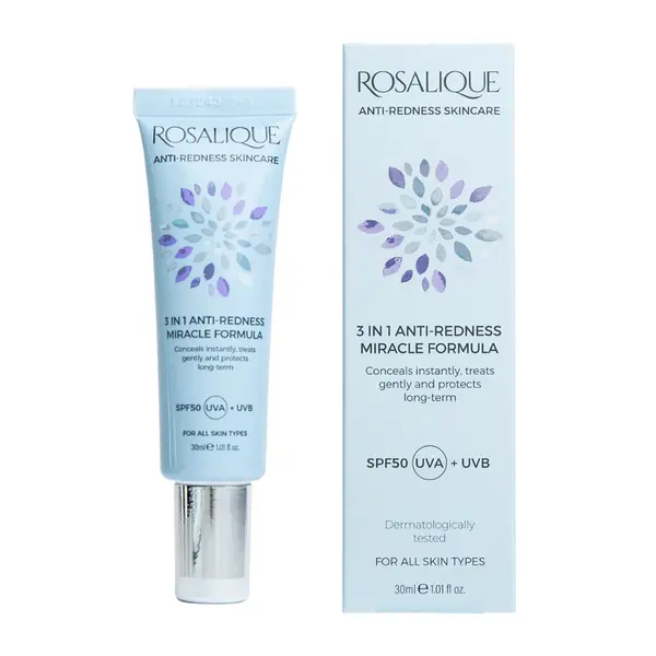 Rosalique 3-in-1 Anti-Rötungs-Wunderformel LSF 50 – mindert Rötungen bei Rosazea und Couperose