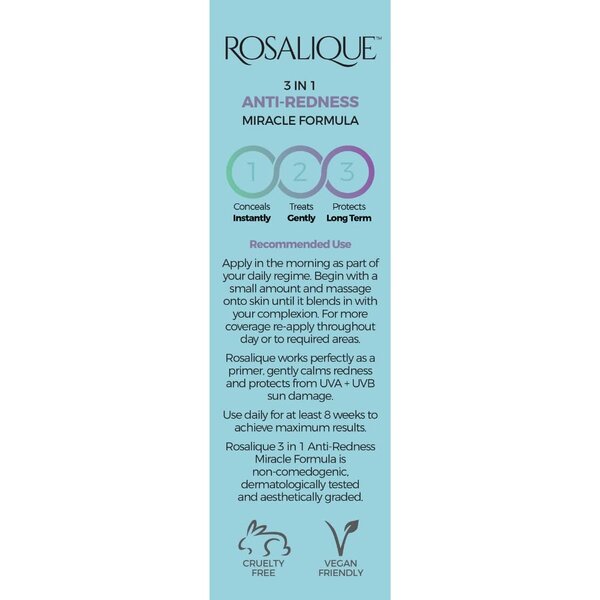 Rosalique 3 in 1 Anti-Redness Miracle Formula SPF50 - vermindert roodheid bij rosacea en couperose