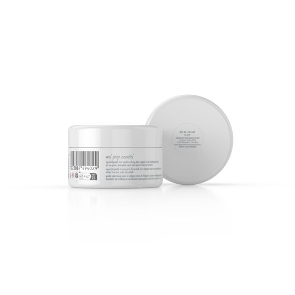 Alessandro Striplac Prep & Shine Reinigungspads, 50 Stück – zum Entfernen der klebrigen Schicht