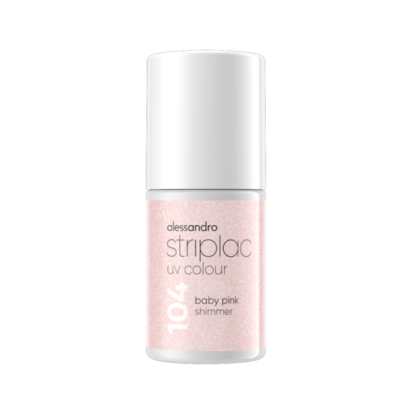 Alessandro Striplac UV Colour 104 Baby Pink Shimmer nagellak  6.5ml