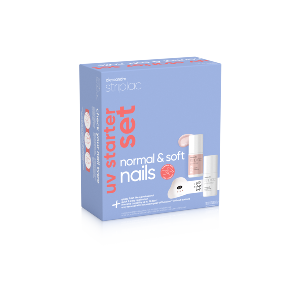 Alessandro Striplac UV Colour Starter-Set für normale und weiche Nägel – Komplettpaket mit allem, was du brauchst – geeignet für normale und weiche Nägel