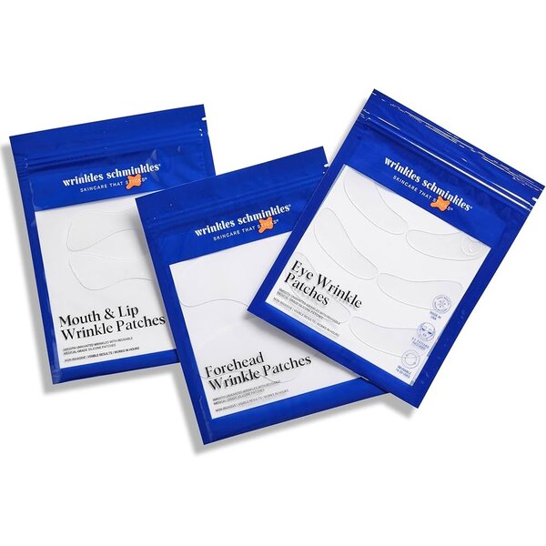 Wrinkle Schminkles Bestseller-Set mit 3 Anti-Falten-Pads für die Augen, die Stirn und den Mundbereich