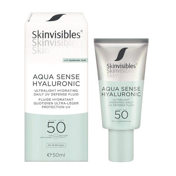 Skinvisibles Aqua Sense SPF 50 Hydrating – feuchtigkeitsspendender Sonnenschutz für feuchtigkeitsarme Haut 50 ml
