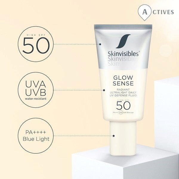 Skinvisibles Glow Sense SPF 50 Radiant 50ml - zonnebrand met een mooie glans