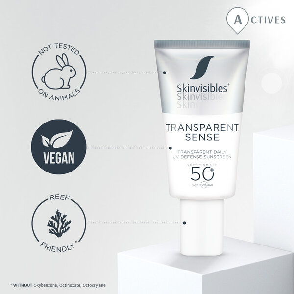 Skinvisibles Transparent Sense SPF 50 Regenerierung – Anti-Aging-Sonnenschutz ohne Tönung – für empfindliche Haut 50 ml