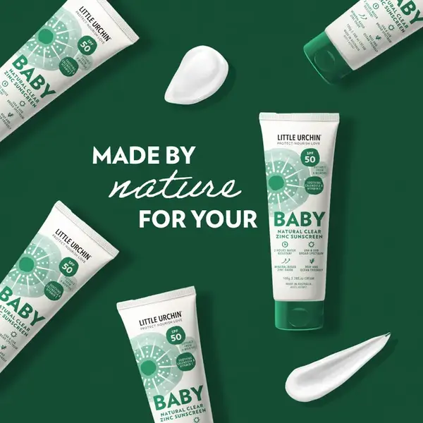 Little Urcrin Natürliche Sonnencreme  For Baby Natural Clear Zink LSF 50 – 100 ml  – der beste Sonnenschutz für Babys  mit natürlichem Sonnenschutzfilter