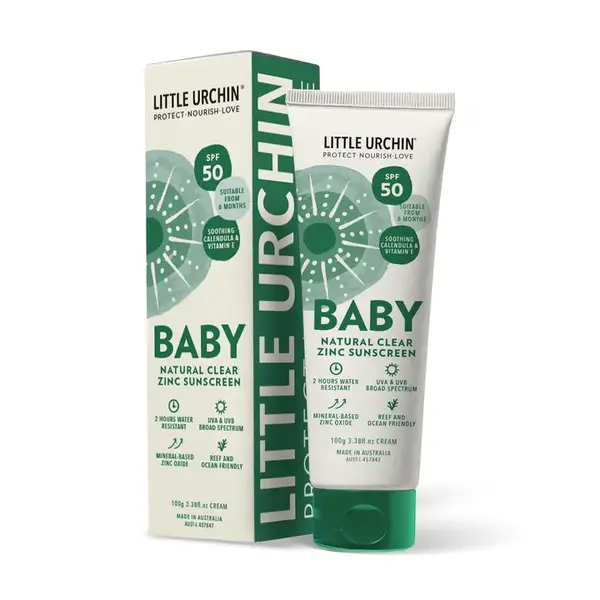 Little Urcrin Natuurlijke Zonnebrand  For Baby Natural Clear Zink SPF 50 - 100ml