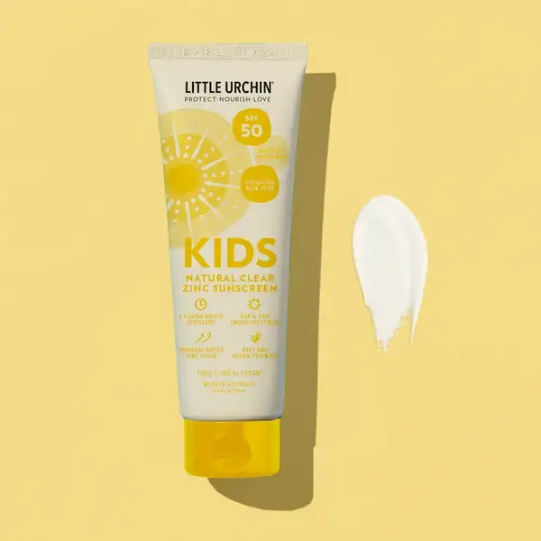 Little Urcrin Natürliche Sonnencreme  For Kids Natural Clear Zink LSF 50 – 100 ml  – der beste Sonnenschutz für Kinder mit einem natürlichen Sonnenfilter.