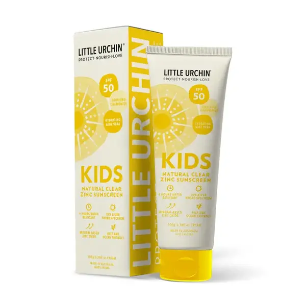 Little Urcrin Natuurlijke Zonnebrand  For Kids Natural Clear Zink SPF 50 - 100ml