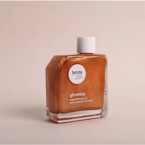 LAOUTA NATURAL  PRODUCTS Deep Glowing Body Oil Bronze Pear, Peach & Lemon - getinten huidolie die voedend werkt voor een droge huid 100ml