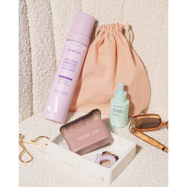 Azure Tan Selftanning Trio Violet Base - Brush  - Night repair serum