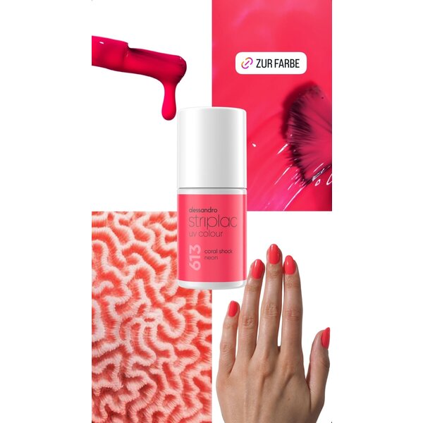 Alessandro Striplac UV Colour 613  Neon Coral Shock 6.5ml