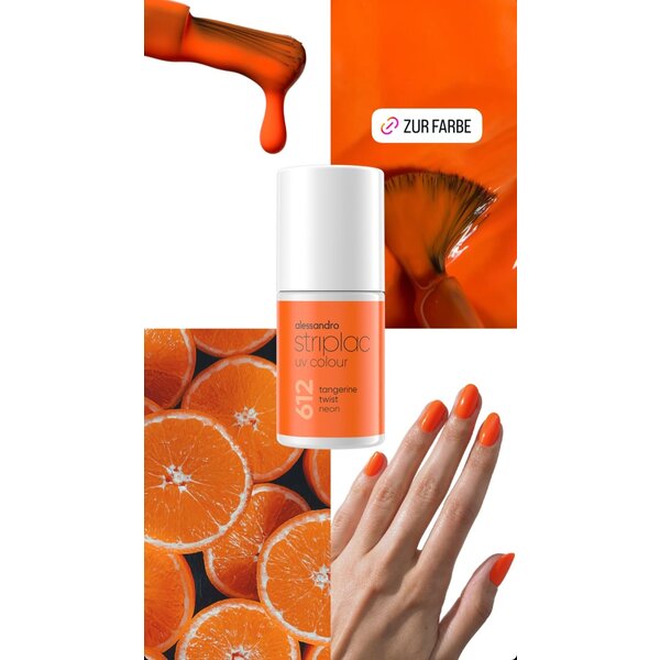 Alessandro Striplac UV Colour 612  Neon Tangerine Twist 6.5ml