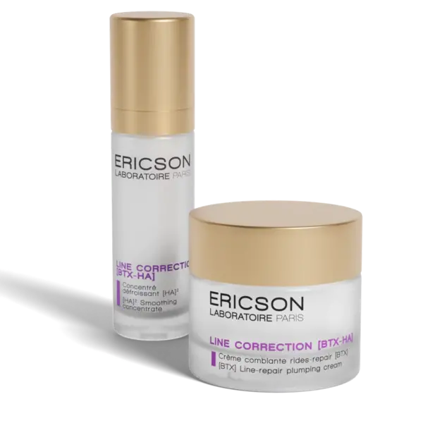 Ericson Laboratoire Line Correction (BTX) DUO Serum + Creme – Dieses Duo ist ideal, wenn Sie unter Falten und Hauterschlaffung leiden. Es strafft die Haut und mindert kleine Fältchen.