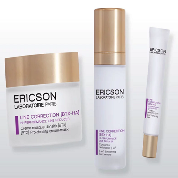 Ericson Laboratoire Line Correction (BTX) Trio – Serum + Creme + Filler – Mit diesem Vorteilsset gehören Fältchen und Hauterschlaffung der Vergangenheit an
