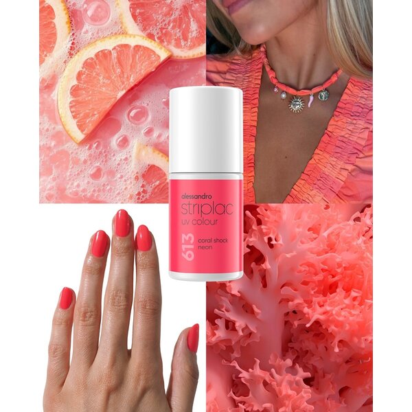 Alessandro Striplac UV Colour 613  Neon Coral Shock 6.5ml