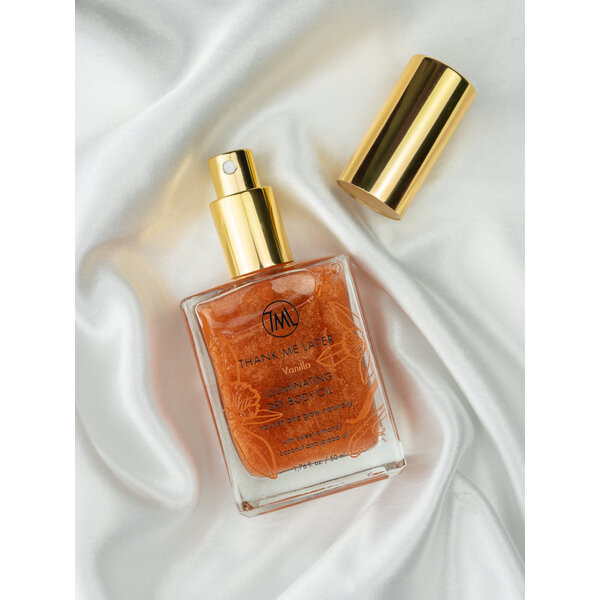 Thank Me Later Shimmering Body oil - mooie getinte glinsterende huidolie voor de droge huid - droge olie 50ml
