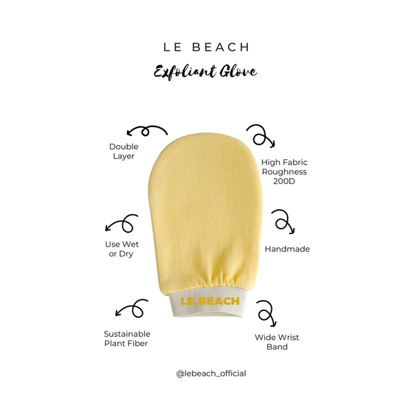 Le Beach Peeling-Handschuh für Gesicht und Körper – Peeling