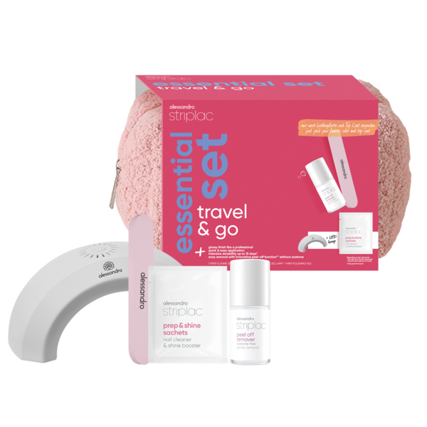 Alessandro Striplac UV Colour travelset - met deze set lak jij zelfs je nagels met Striplac als je onderweg of op vakantie bent heel gemakkelijk en snel.