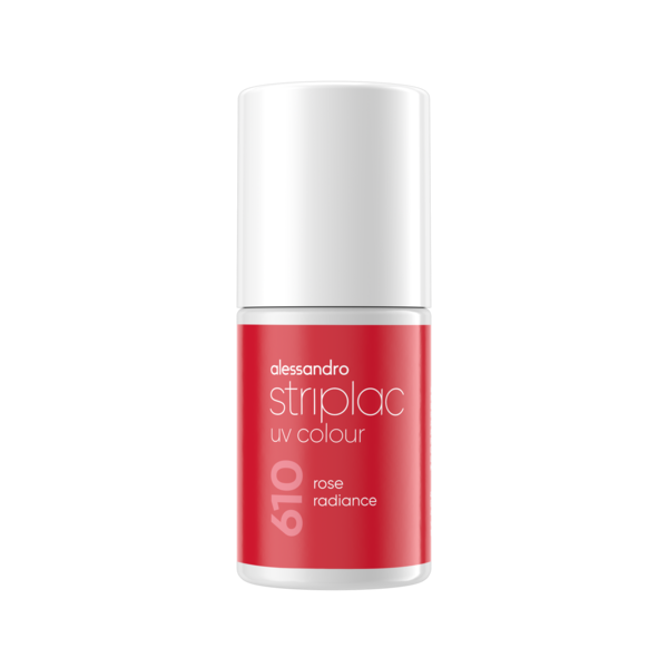Alessandro Striplac Colour & Glow – ein tolles Set mit einem glänzenden Überlack sowie einer rosa und einer roten Striplac-Farbe – gerade total im Trend – 3 Stück