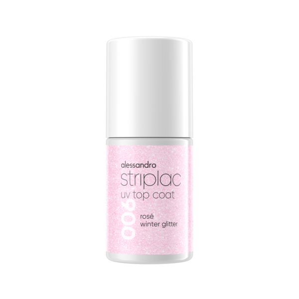 Alessandro Striplac UV Colour 006 Rosé Winter Glitter topcoat 6.5ml