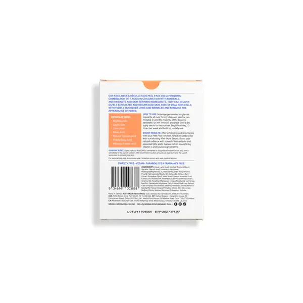Wrinkle Schminkles Polishing Peel Gesichtspads 5 Stk. - Peeling Anti-Aging-Pads für das Gesicht